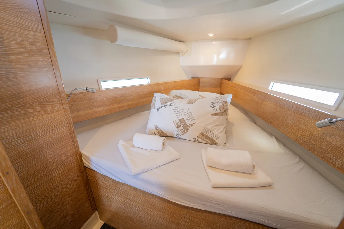 Navis Celere, a AD Boats Salona 380 sailboat at Grad Kaštela, Croatia