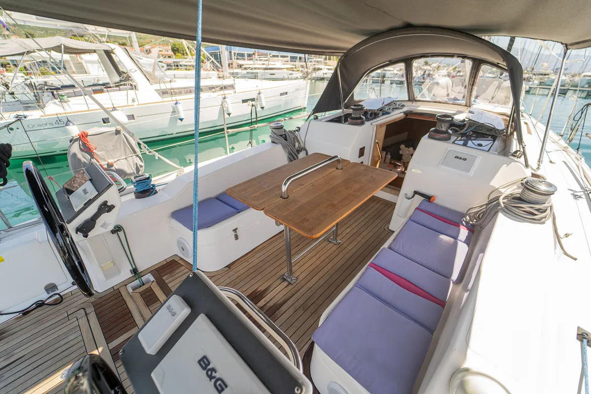 Navis Celere, a AD Boats Salona 380 sailboat at Grad Kaštela, Croatia