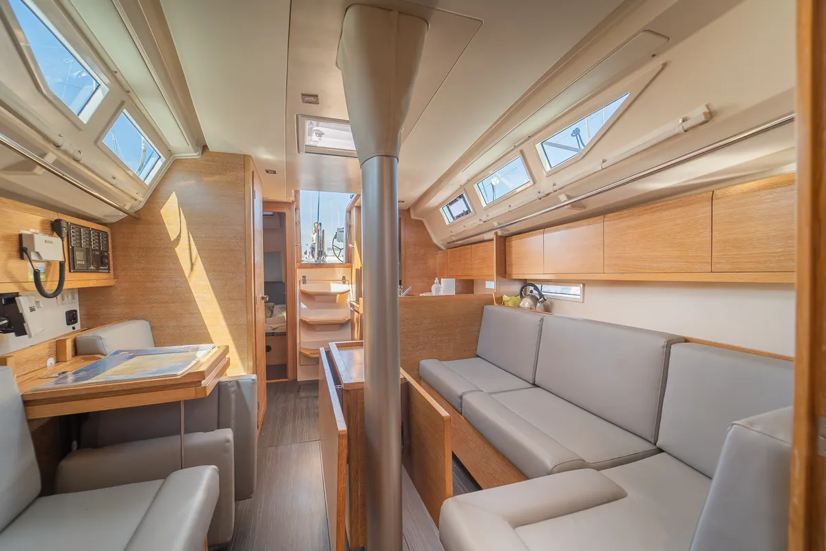 Navis Celere, a AD Boats Salona 380 sailboat at Grad Kaštela, Croatia