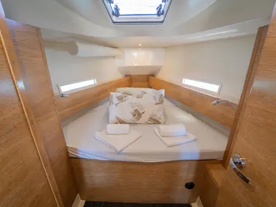 Navis Celere, a AD Boats Salona 380 sailboat at Grad Kaštela, Croatia