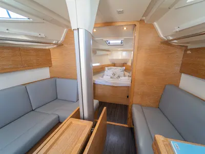 Salon of Navis Celere, a AD Boats Salona 380 sailboat at Kaštela, Croatia