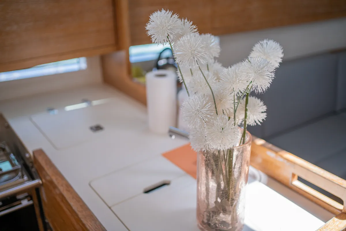 Navis Celere, a AD Boats Salona 380 sailboat at Grad Kaštela, Croatia