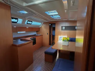 Galley of Sofia II, a Bavaria Cruiser 46 sailboat at Athens, Greece