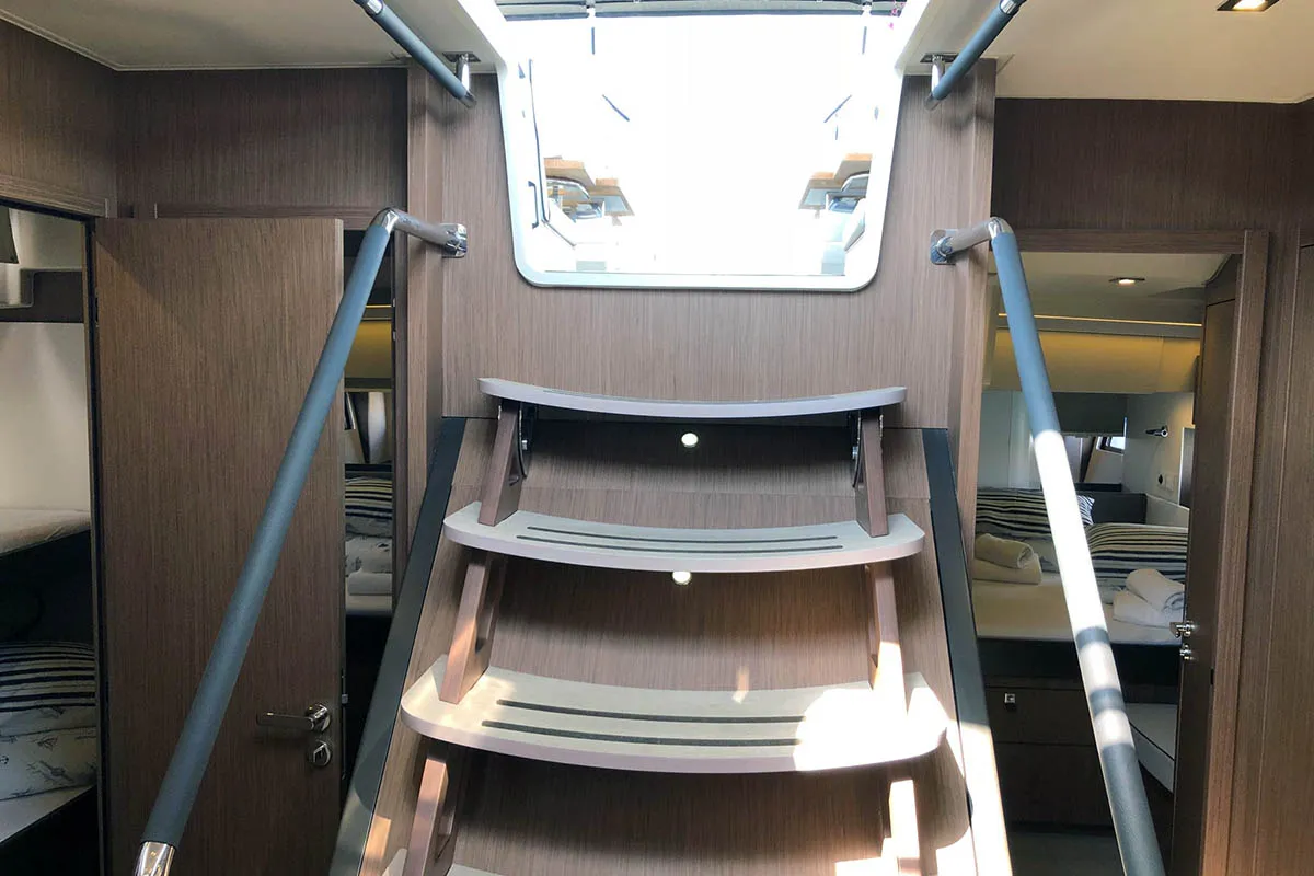 Salon of Penultimo , a Beneteau Oceanis Yacht 62 - 4 + 1 sailboat at Athens, Greece