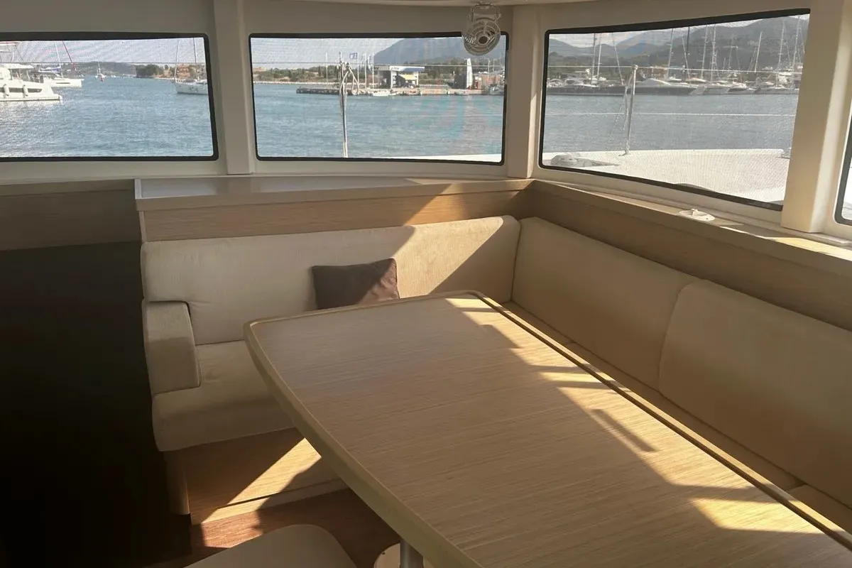 Salon of Marebella (Pax 12), a Lagoon 42 catamaran at Municipal Unit of Lefkada, Greece