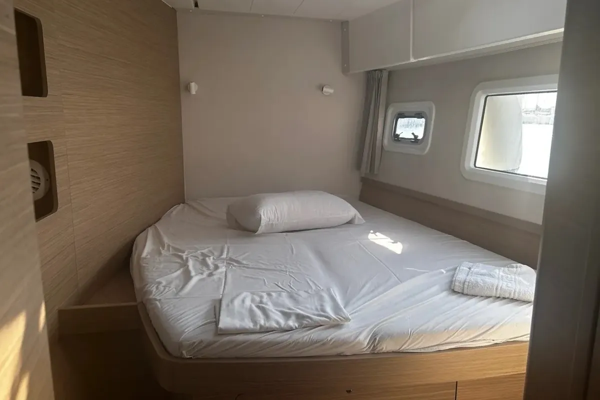 Cabin on Marebella (Pax 12), a Lagoon 42 catamaran at Municipal Unit of Lefkada, Greece