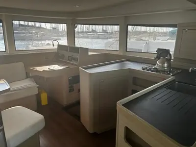 Galley of Marebella (Pax 12), a Lagoon 42 catamaran at Municipal Unit of Lefkada, Greece