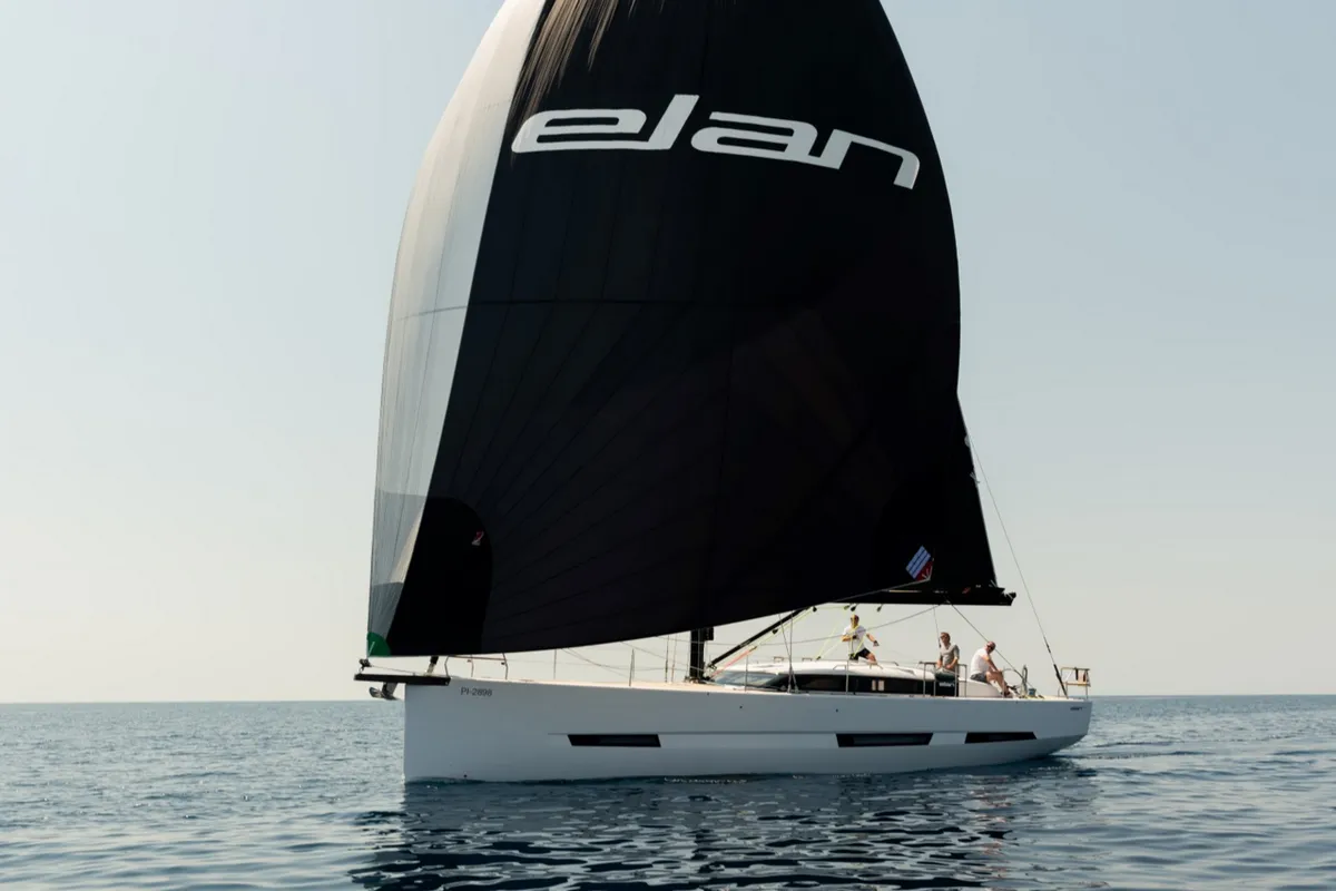 Exterior view of Revolution, a Elan GT6 sailboat at Grad Biograd na Moru, Croatia