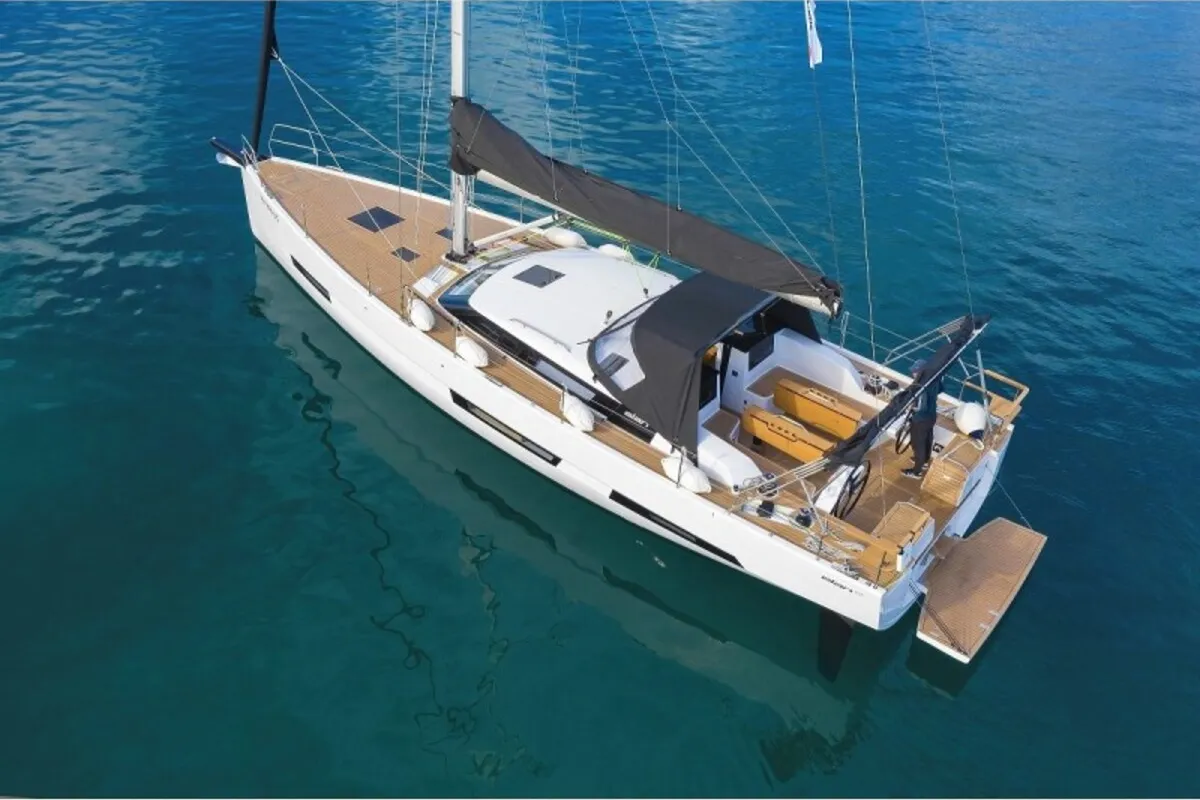 Exterior view of Revolution, a Elan GT6 sailboat at Grad Biograd na Moru, Croatia