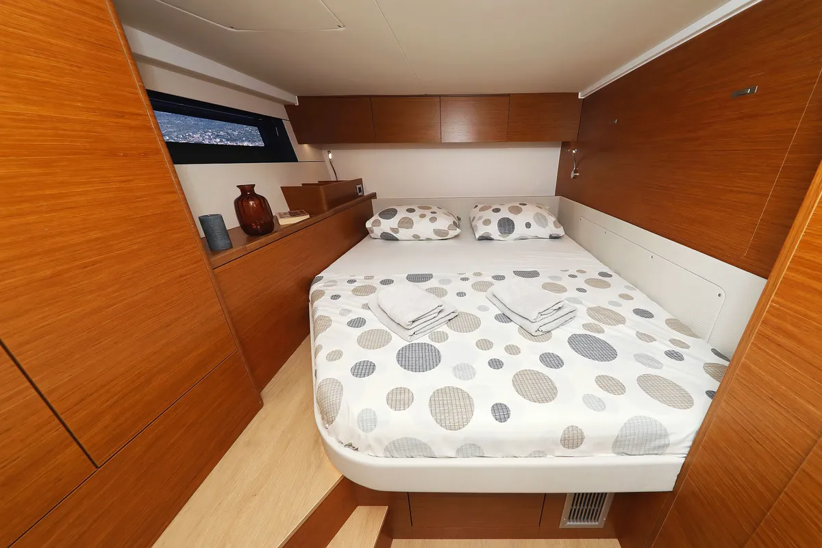 Cabin on Volare, a Hanse 590 sailboat at Grad Kaštela, Croatia