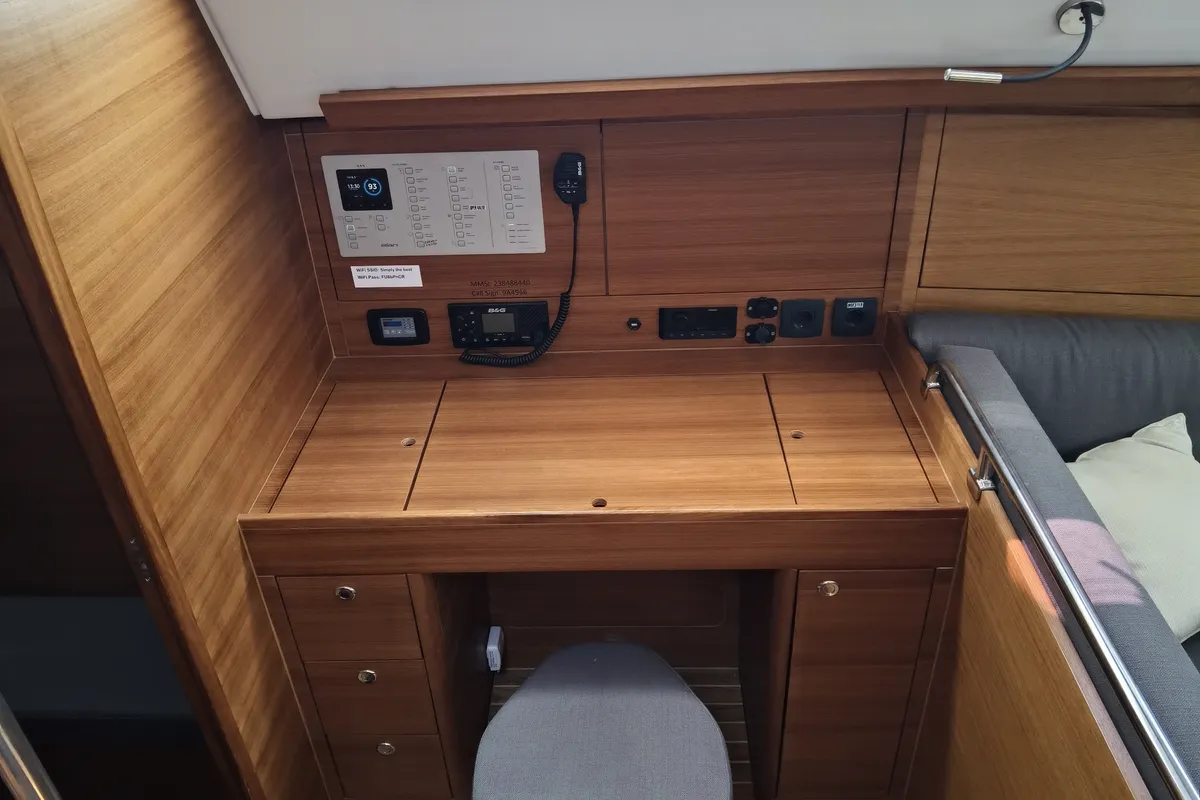 Salon of Simply The Best, a Elan Impression 45.1 sailboat at Punat, Croatia