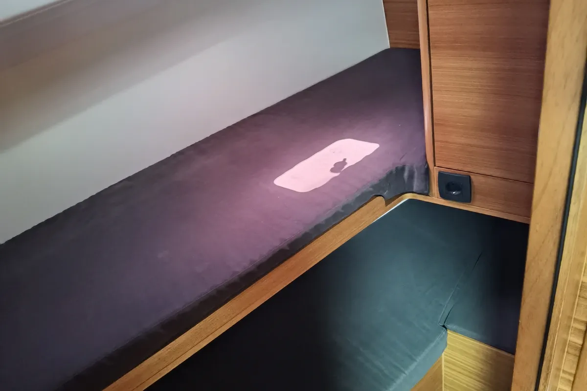 Cabin on Simply The Best, a Elan Impression 45.1 sailboat at Punat, Croatia