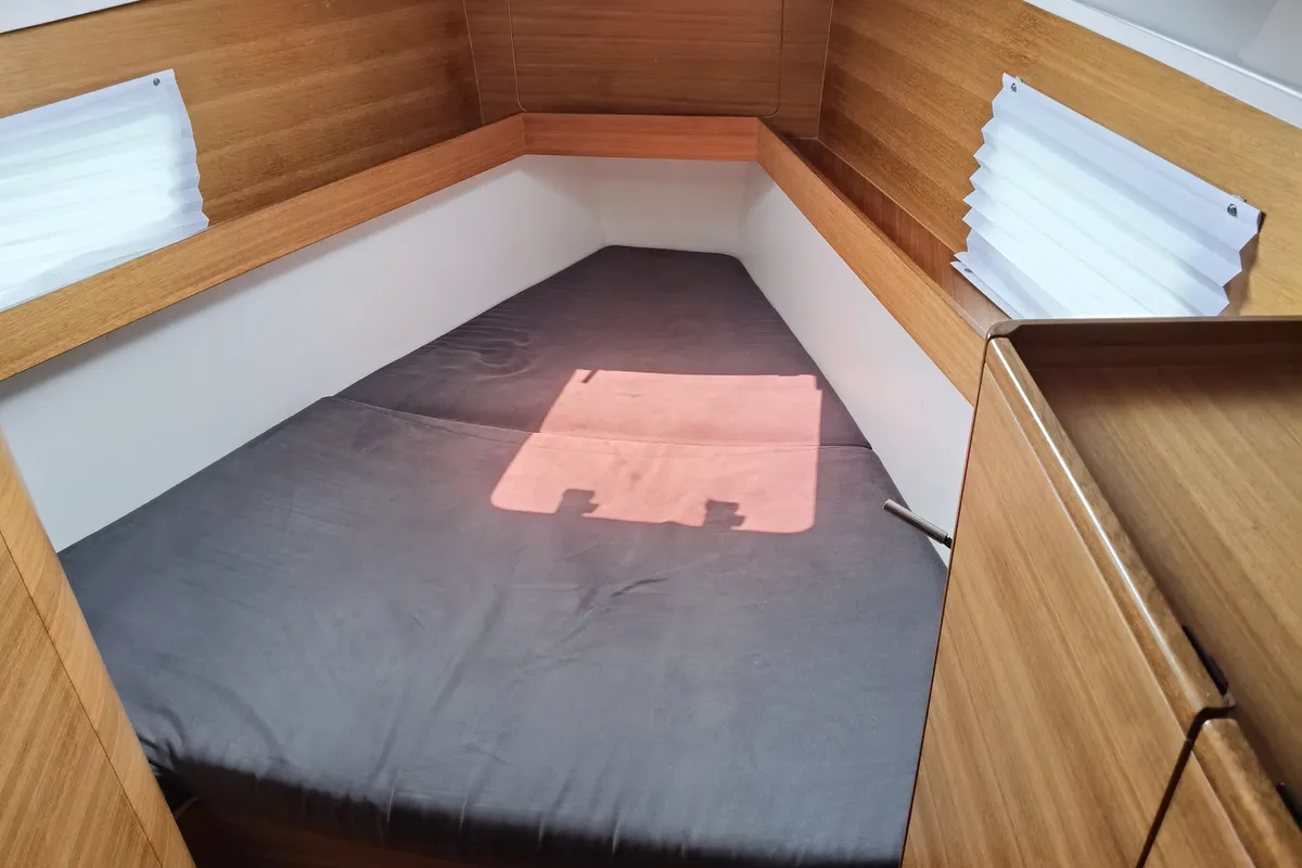 Cabin on Simply The Best, a Elan Impression 45.1 sailboat at Punat, Croatia