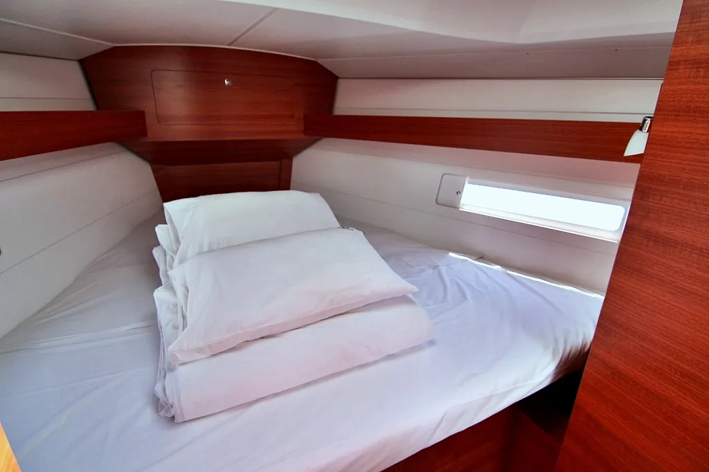 Cabin on Louise, a Dufour 382 GL sailboat at Sukošan, Croatia