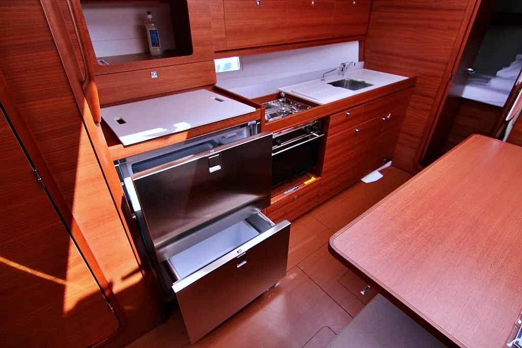 Salon of Louise, a Dufour 382 GL sailboat at Sukošan, Croatia