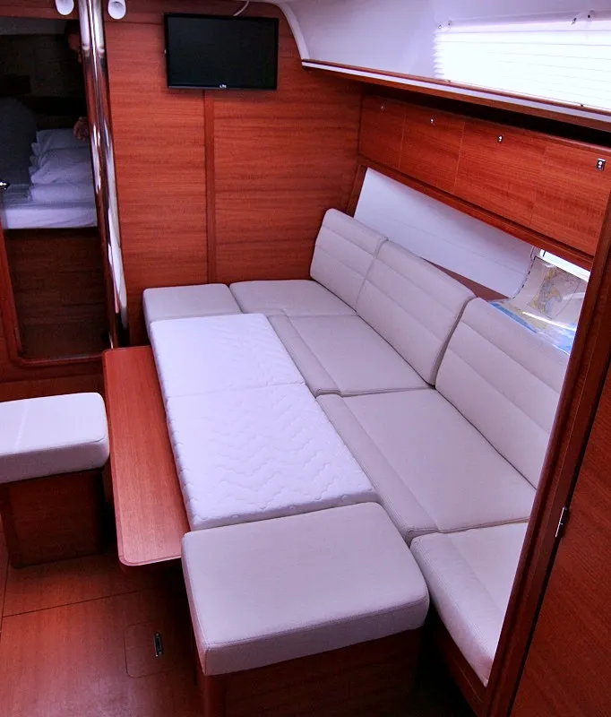 Salon of Louise, a Dufour 382 GL sailboat at Sukošan, Croatia