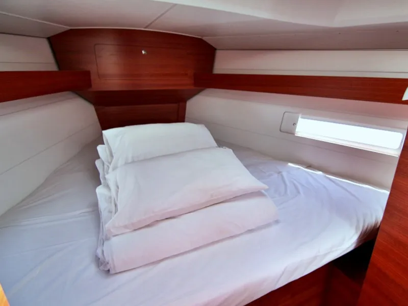 Cabin on Louise, a Dufour 382 GL sailboat at Sukošan, Croatia