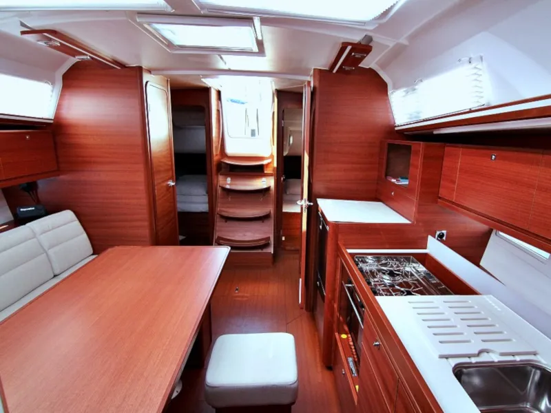 Salon of Louise, a Dufour 382 GL sailboat at Sukošan, Croatia