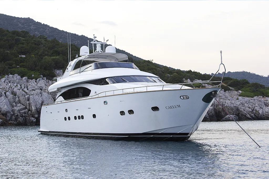 Exterior view of Maiora 24, a motor yacht at Bodrum, Turkey