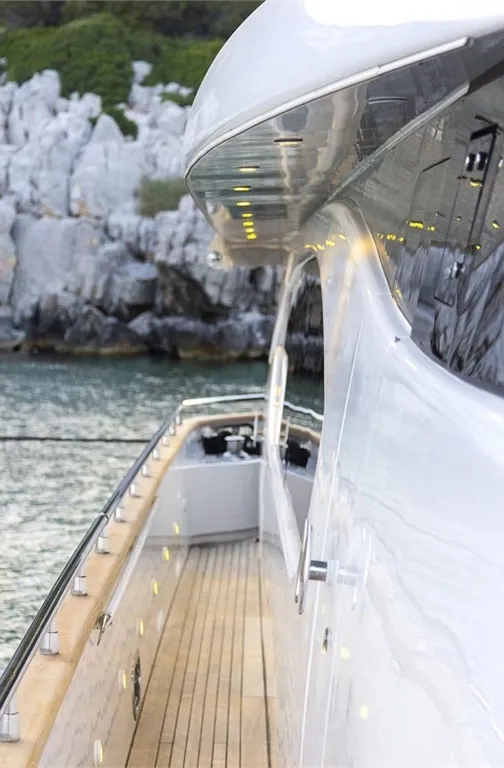 Exterior view of Maiora 24, a motor yacht at Bodrum, Turkey