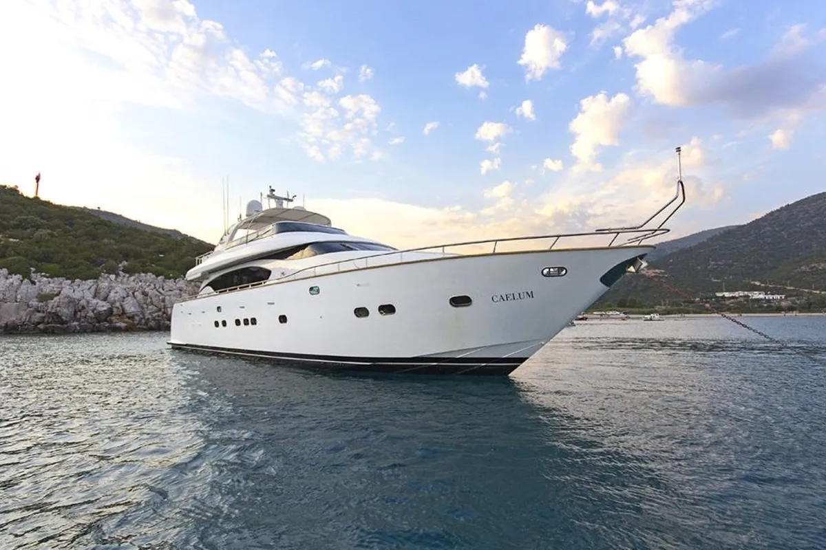 Exterior view of Maiora 24, a motor yacht at Bodrum, Turkey