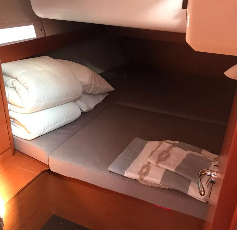 Cabin on Ane, a Dufour 460 GL sailboat at Punat, Croatia