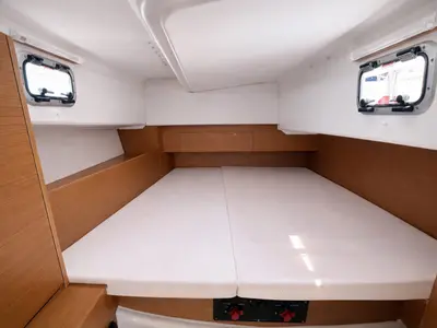 Cabin on Jeanneau Sun Odyssey 380, a sailboat at Nettuno, Italy