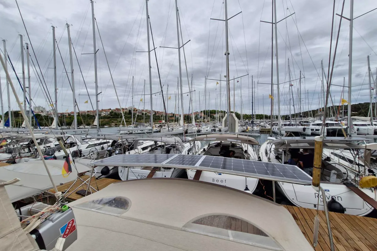 Elena, a Dufour 390 sailboat at Grad Pula, Croatia