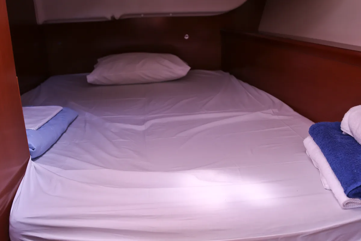 Cabin on Thalassa, a Beneteau Oceanis 40 sailboat at Volos, Greece