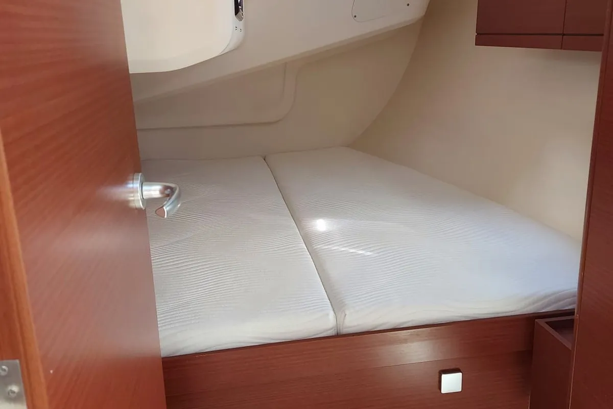 Cabin on Polynoe, a Hanse 418 sailboat at Lavreotiki Municipal Unit, Greece