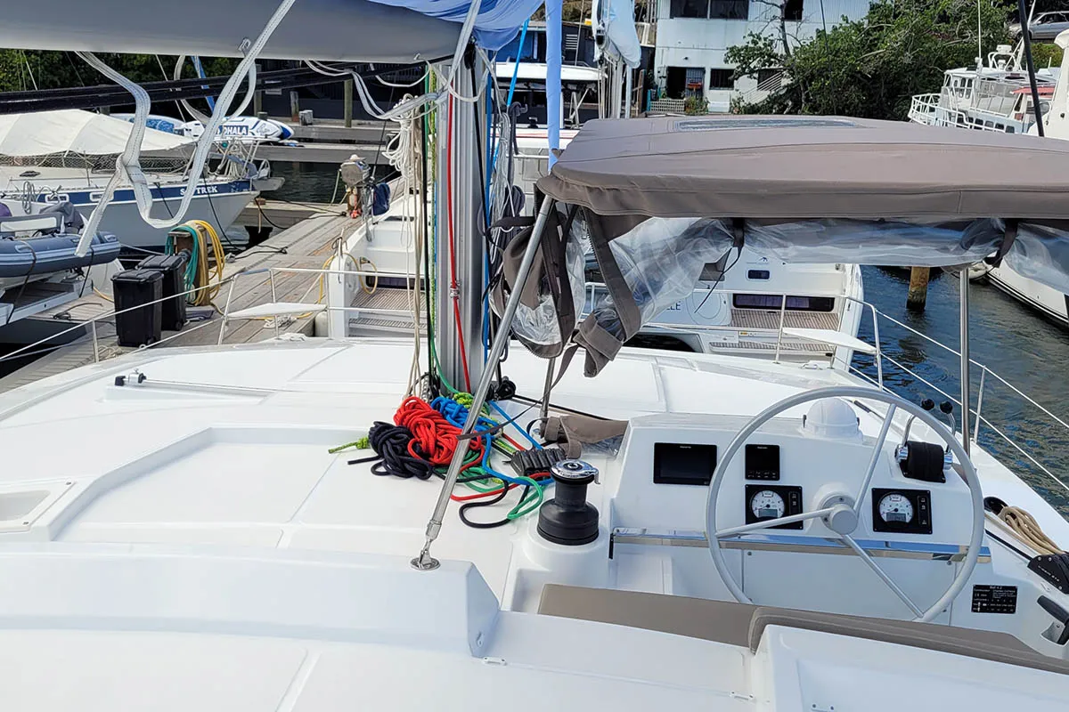 Le 113_X, a Bali 4.2 catamaran at Road Town, British Virgin Islands