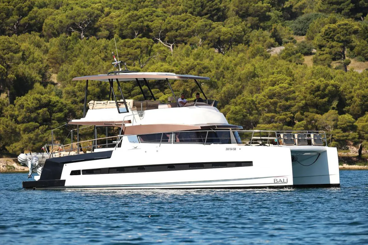 Exterior view of Sierra, a Bali 4.3 MY catamaran at Sukošan, Croatia