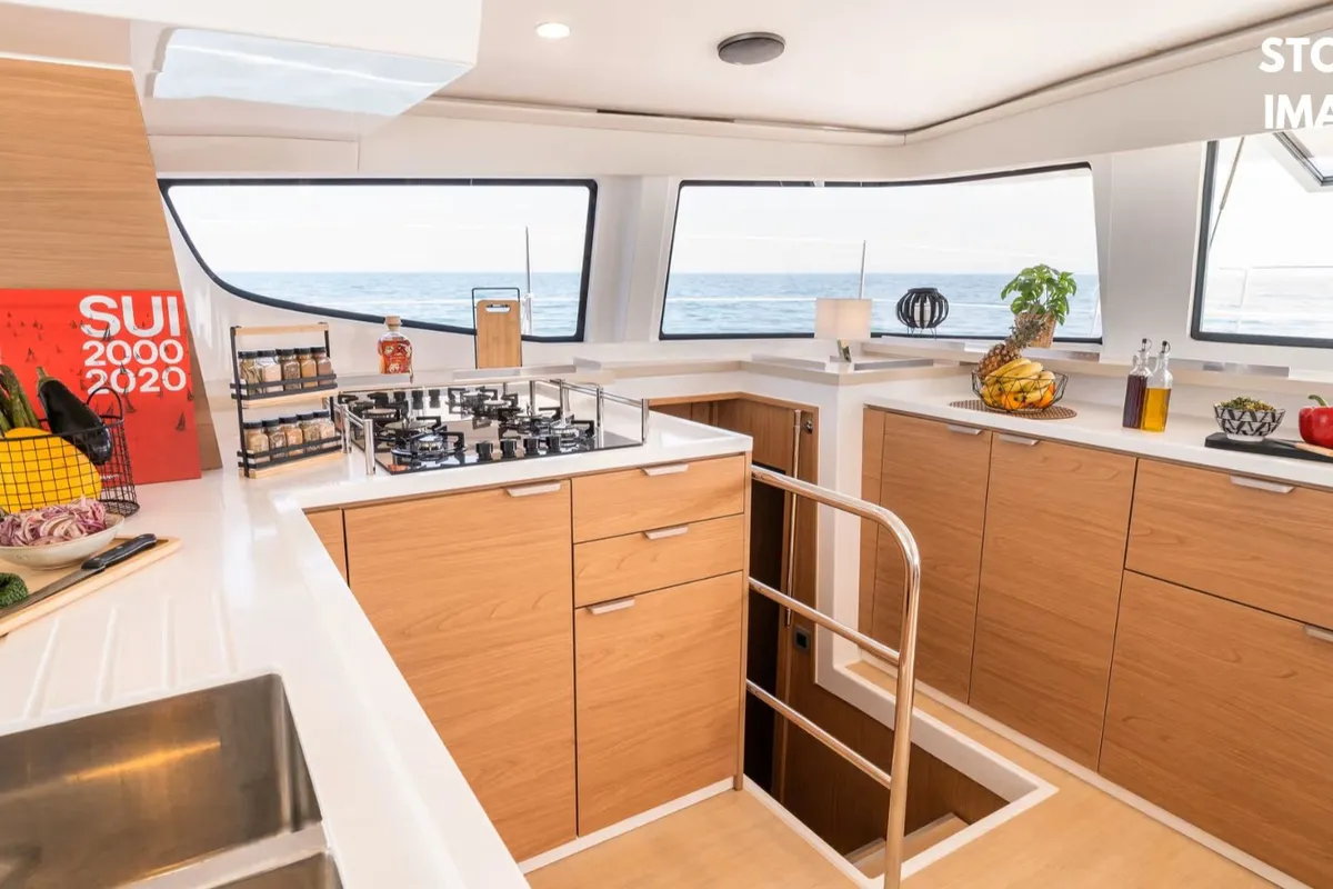 Galley of Zen - A/C, Generator, Water maker, a Bali 4.6 catamaran at Cannigione, Italy