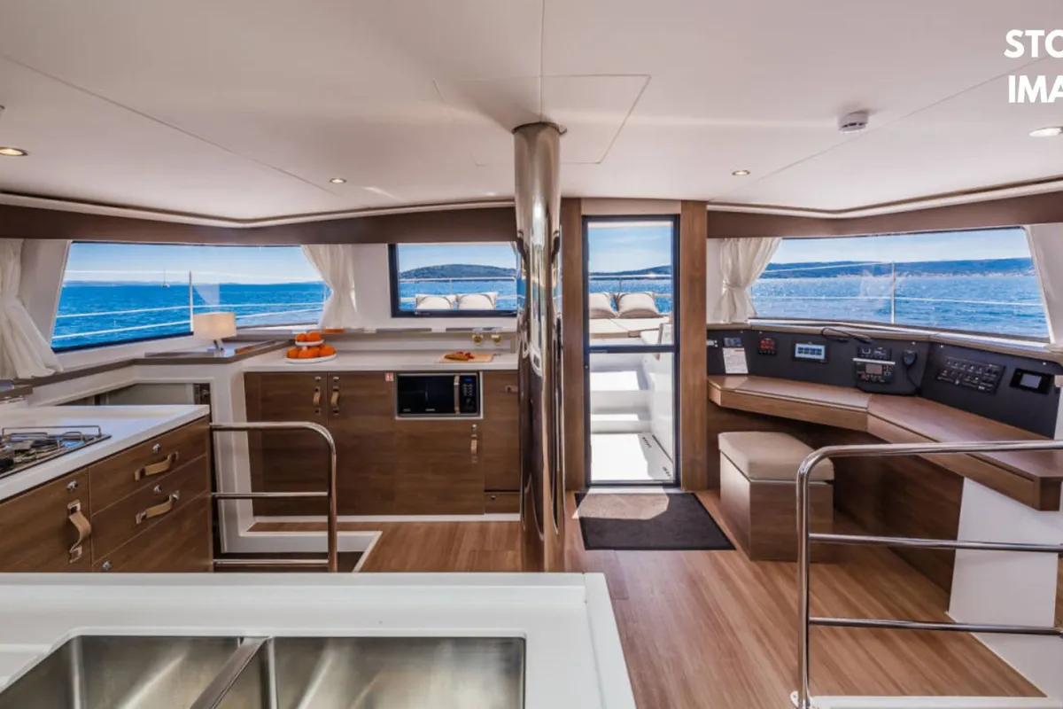 Galley of Zen - A/C, Generator, Water maker, a Bali 4.6 catamaran at Cannigione, Italy