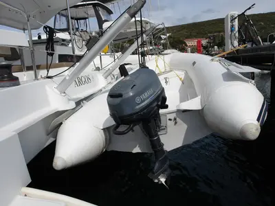 Salon of Argos, a Fountaine Pajot Lipari 41 catamaran at Punat, Croatia