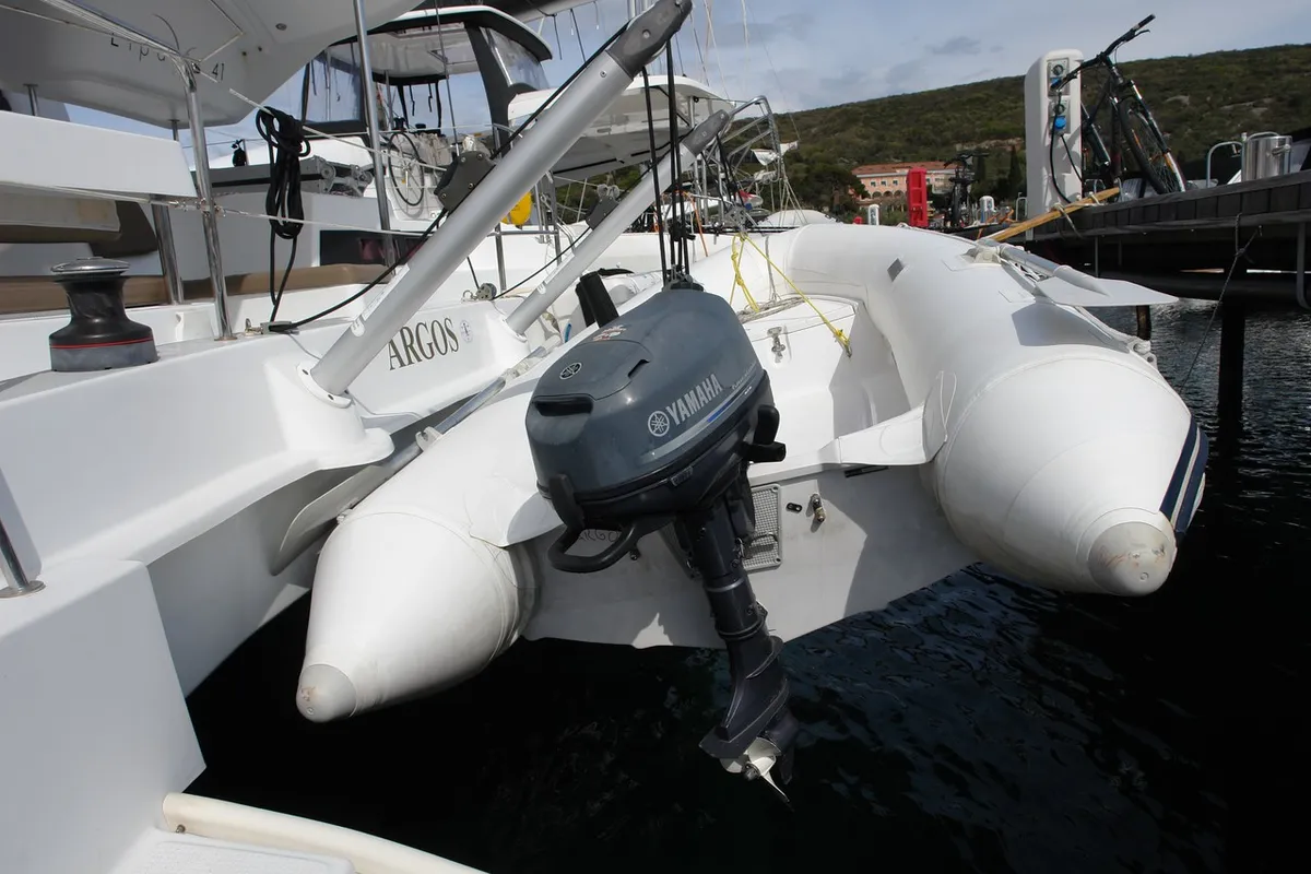 Salon of Argos, a Fountaine Pajot Lipari 41 catamaran at Punat, Croatia