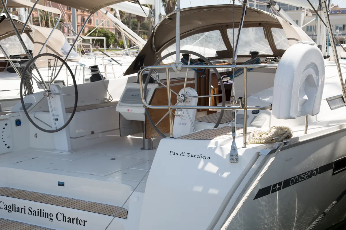 Pan di Zucchero, a Bavaria Cruiser 51 sailboat at Alghero, Italy