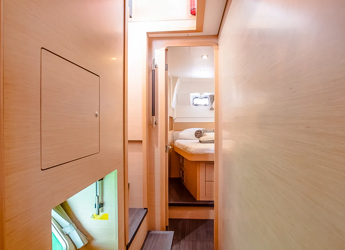 Cabin on Christina, a Lagoon 400 S2 catamaran at Athens, Greece