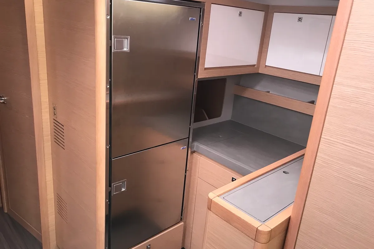 Galley of Cervantes, a Dufour 530 sailboat at Olbia, Italy