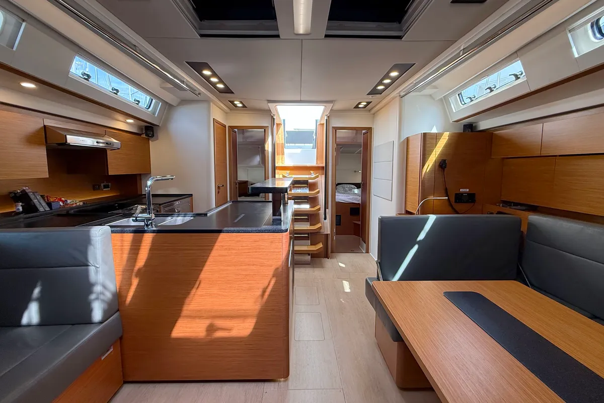 Salon of Joanna, a Hanse 588 sailboat at Grad Biograd na Moru, Croatia