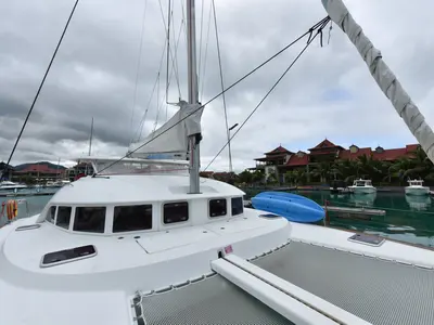 Deck of Magikal, a Lagoon 380 catamaran at Baan Salak Phet, Thailand