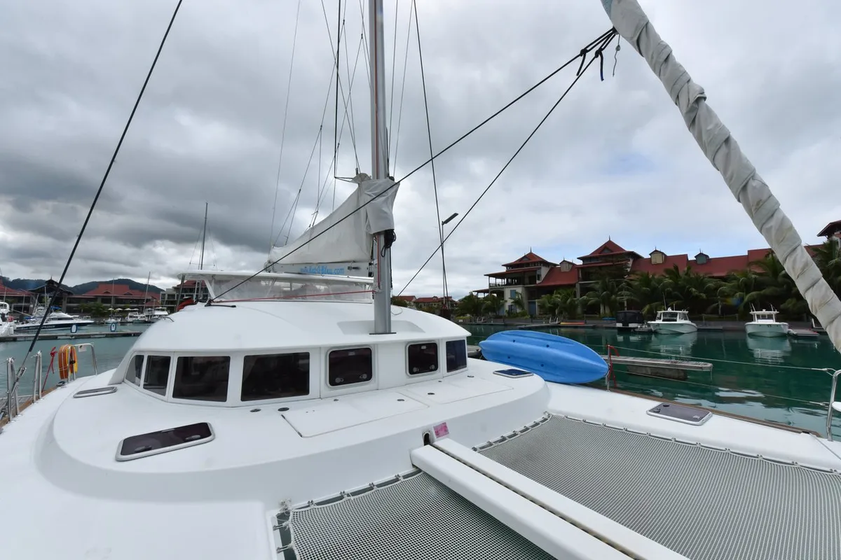 Deck of Magikal, a Lagoon 380 catamaran at Baan Salak Phet, Thailand