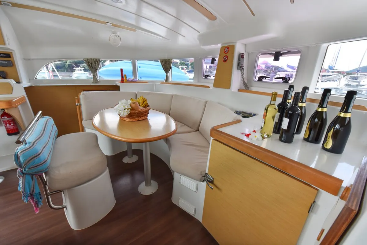 Salon of Magikal, a Lagoon 380 catamaran at Baan Salak Phet, Thailand