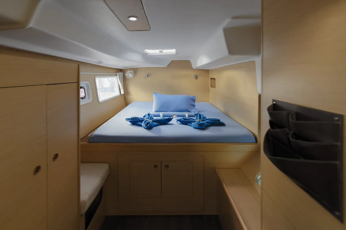 Cabin on Magikal, a Lagoon 380 catamaran at Baan Salak Phet, Thailand