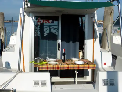 New Con Fly NCF First, a motorboat at Chioggia, Italy