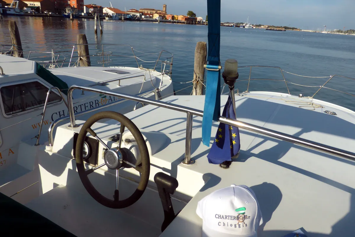 New Con Fly NCF First, a motorboat at Chioggia, Italy