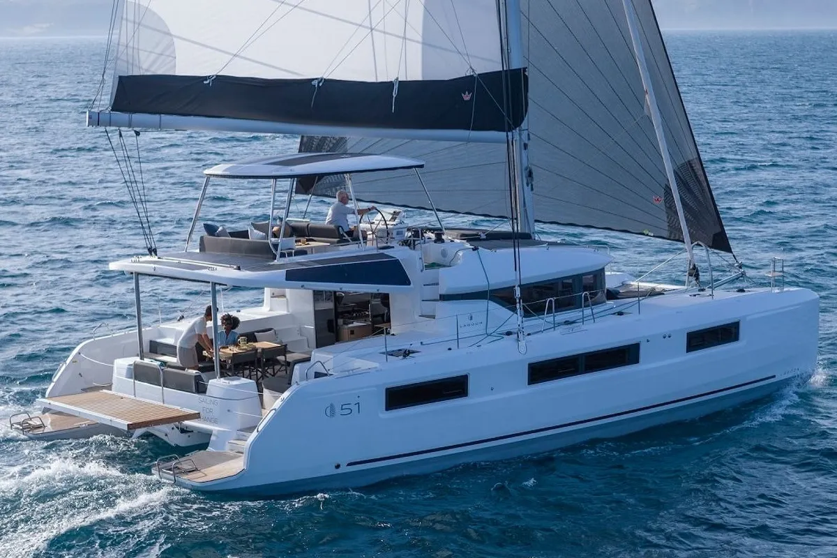 Princess Hana, a Lagoon 51 catamaran at Seget Donji, Croatia
