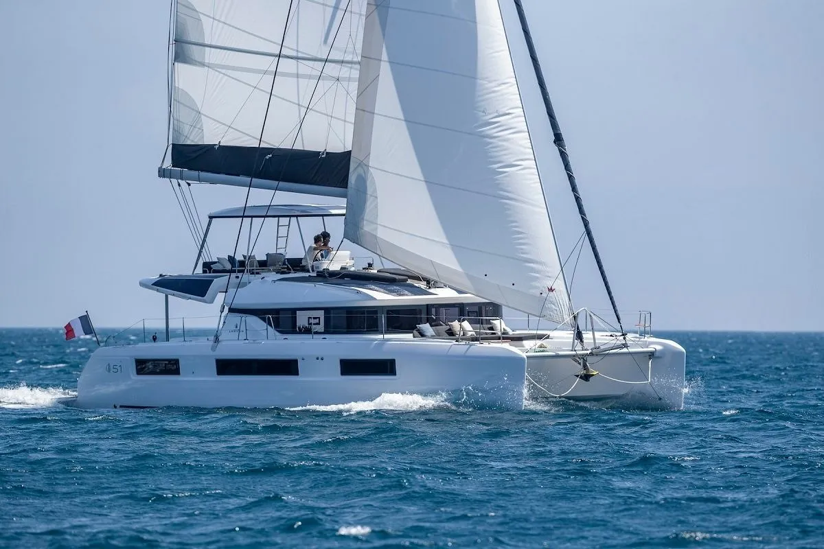Princess Hana, a Lagoon 51 catamaran at Seget Donji, Croatia