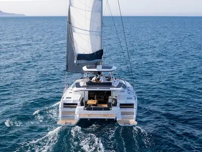 Princess Hana, a Lagoon 51 catamaran at Seget Donji, Croatia