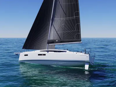 Exterior view of Kavinton, a Jeanneau Sun Odyssey 380 sailboat at Pirovac, Croatia